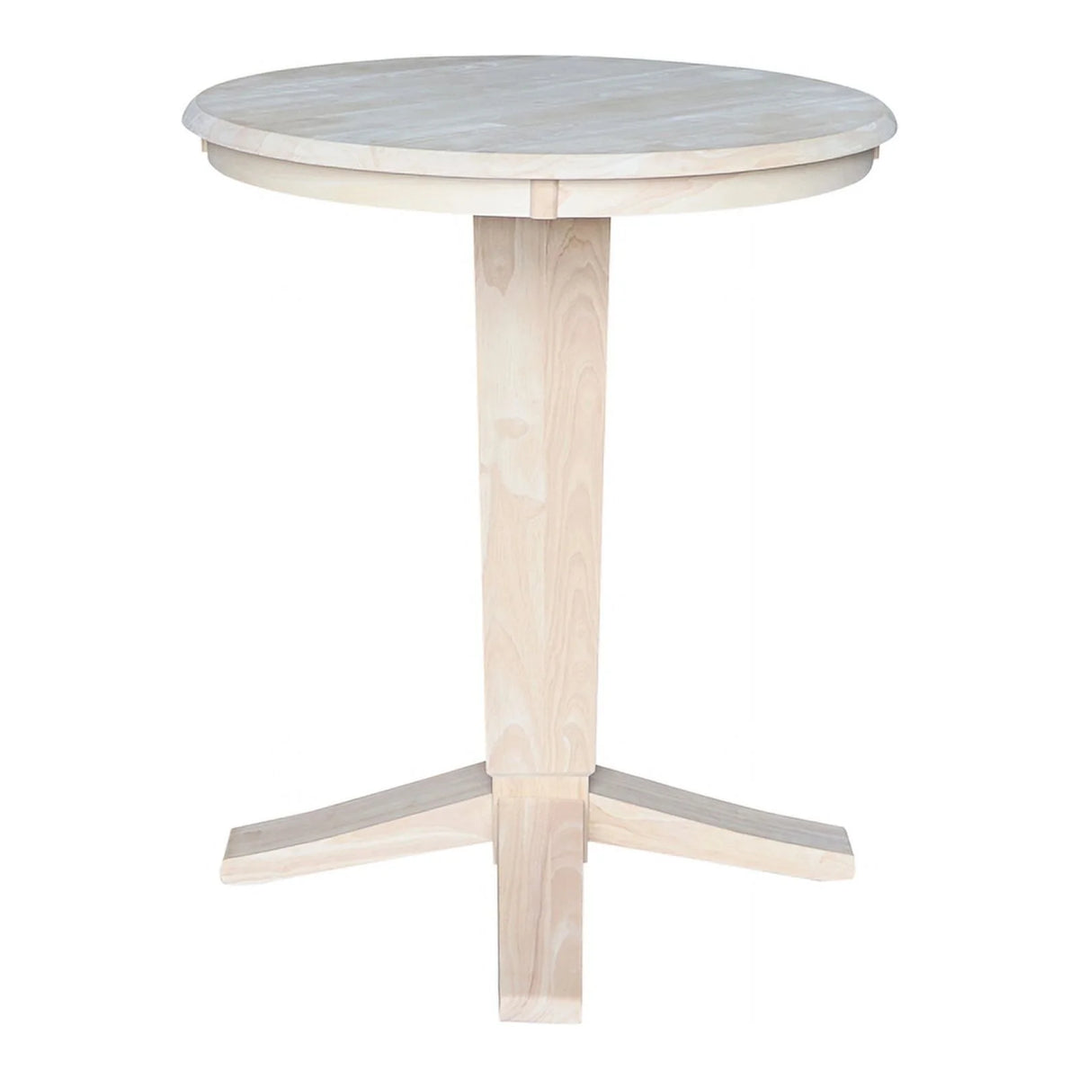 30" Solid Wood Round Top Pedestal Dining Table V776
