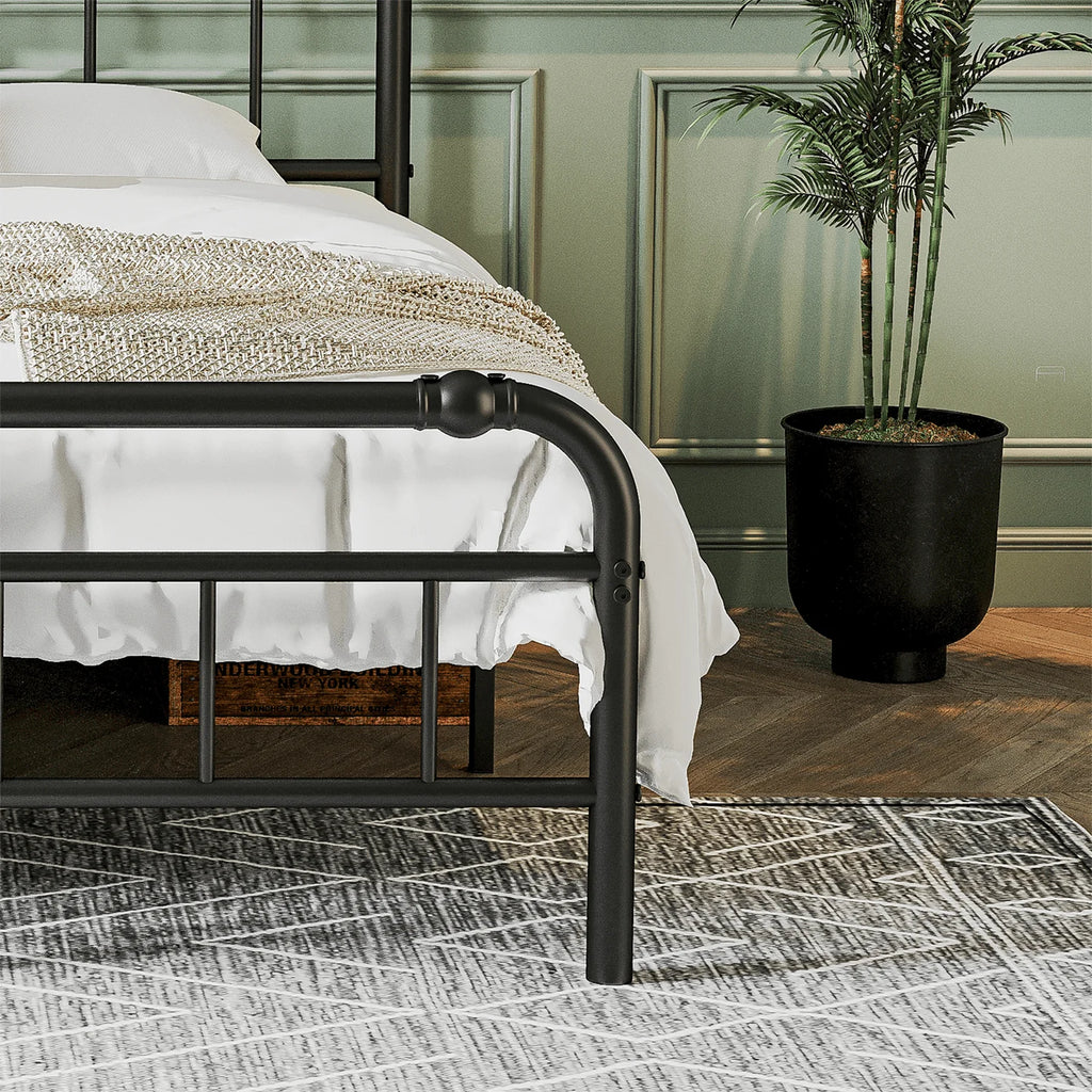 King Bed Frame with Headboard and Footboard G2799