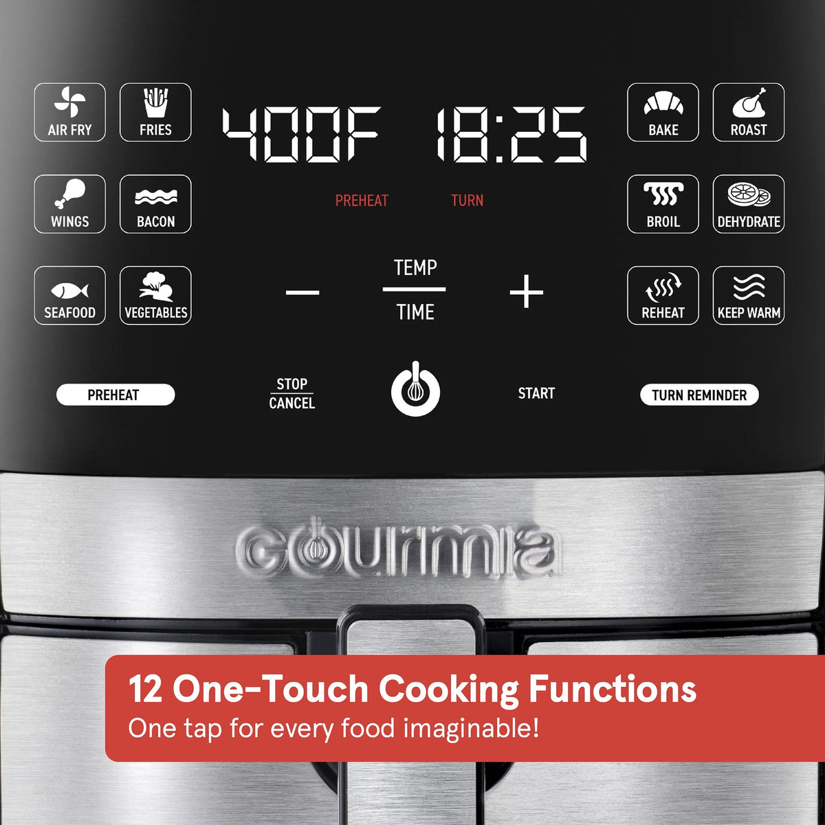 6 Qt Digital Air Fryer with 12 One-Touch Cooking Functions B557