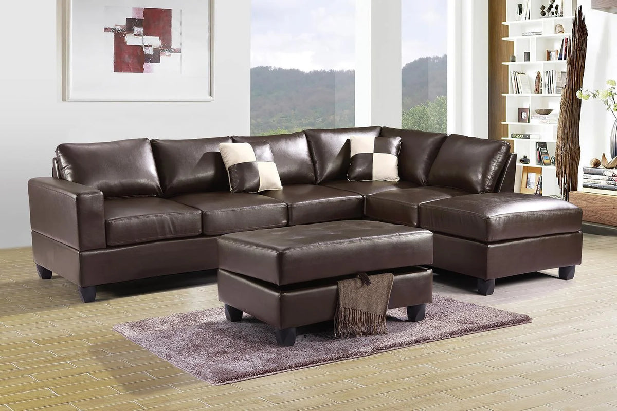 Cappuccino 2-Piece Sectional Sofa P555070