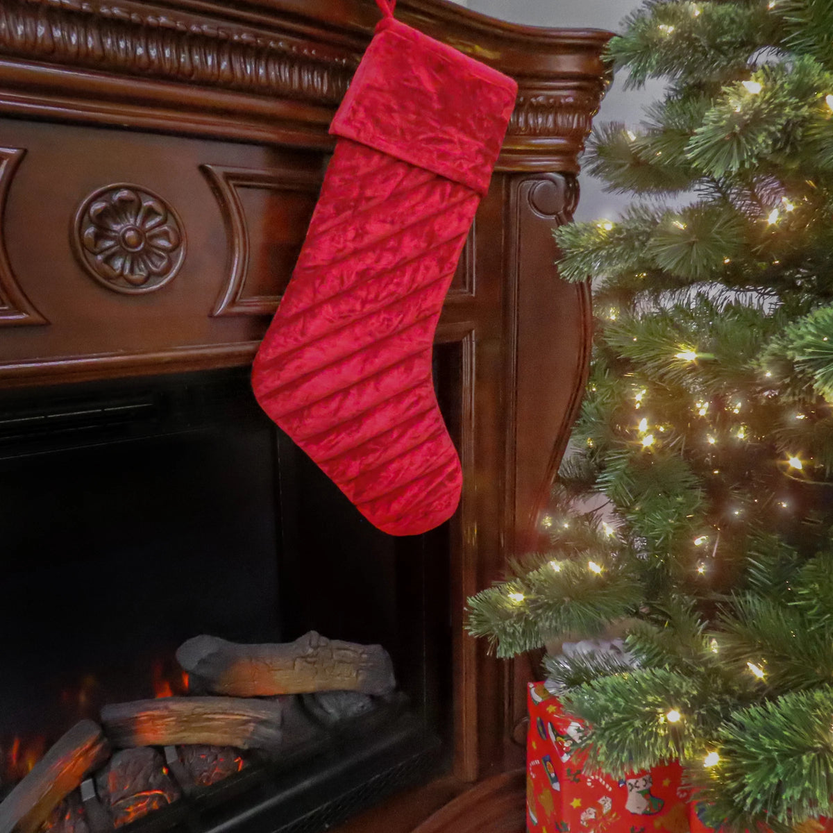 Quilted Christmas Stocking Y758