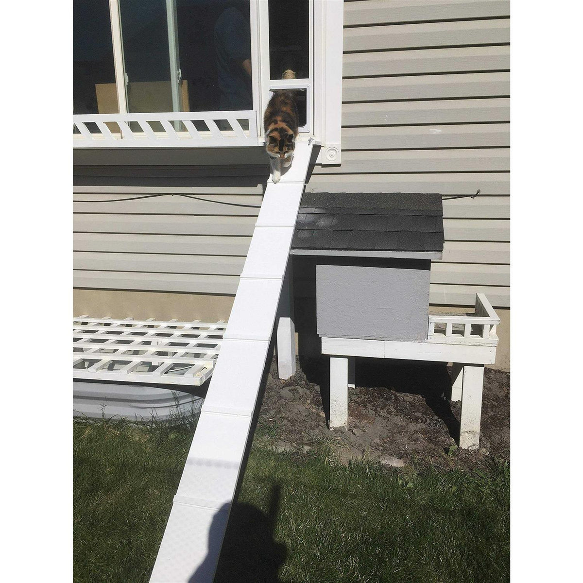 Cat Door for Horizontal Sliding Windows A36964
