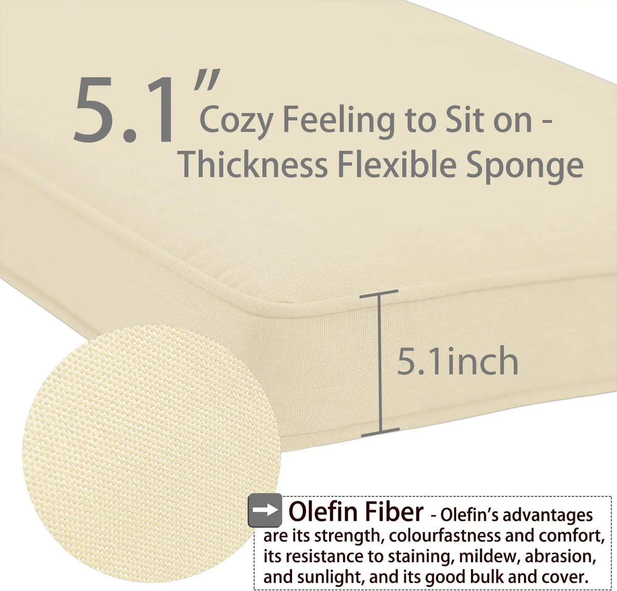 24'' x 24'' Outdoor Deep Seat Chair Cushion Set, Olefin Fabric (Set of 2 Seats, 2 Backs, 2 Pillows) X94690