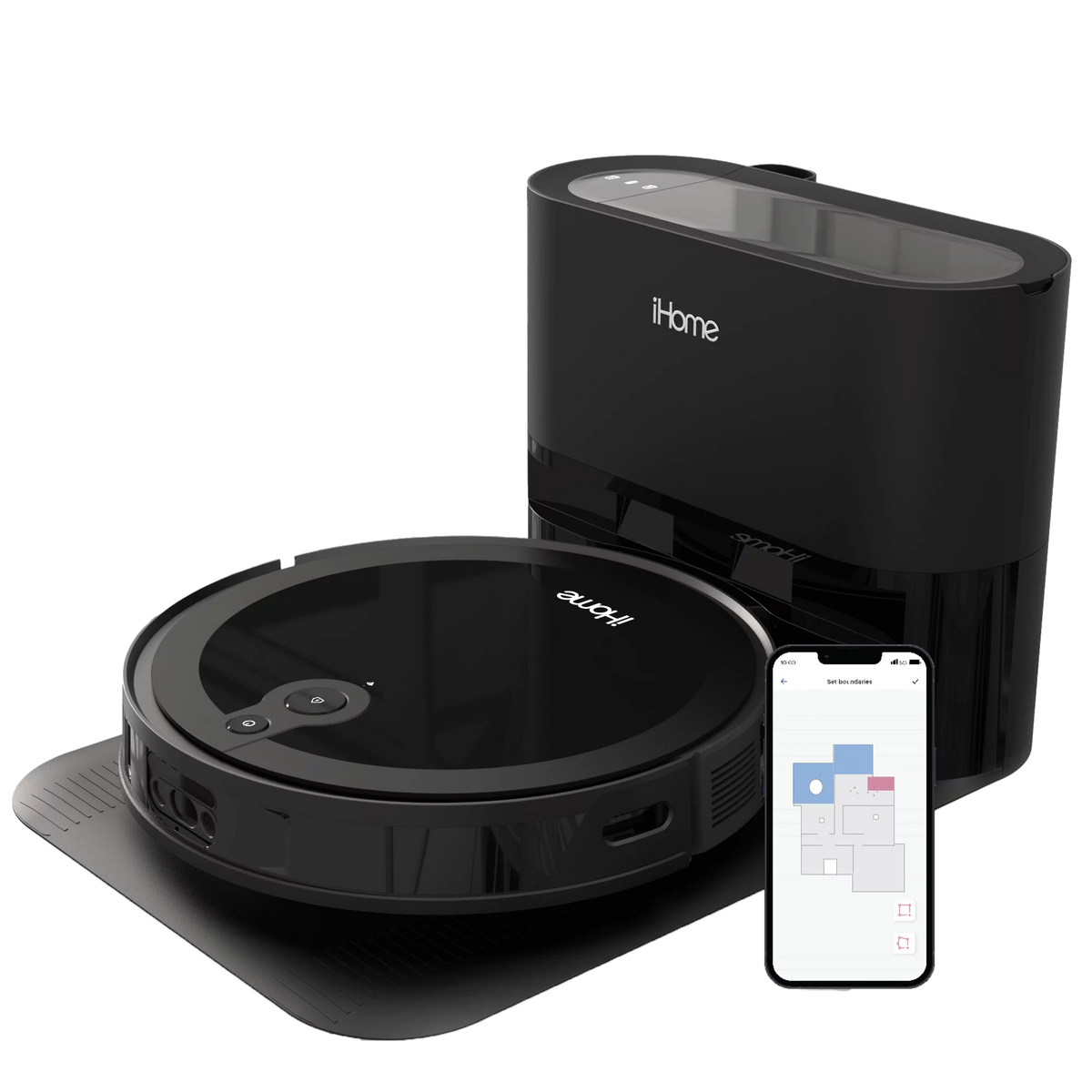 3-in-1 Robot Vacuum and Vibrating Mop with Auto Empty Base W444652