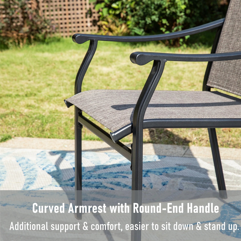 9-Piece Outdoor Dining Set with Sling Chairs & Table P194