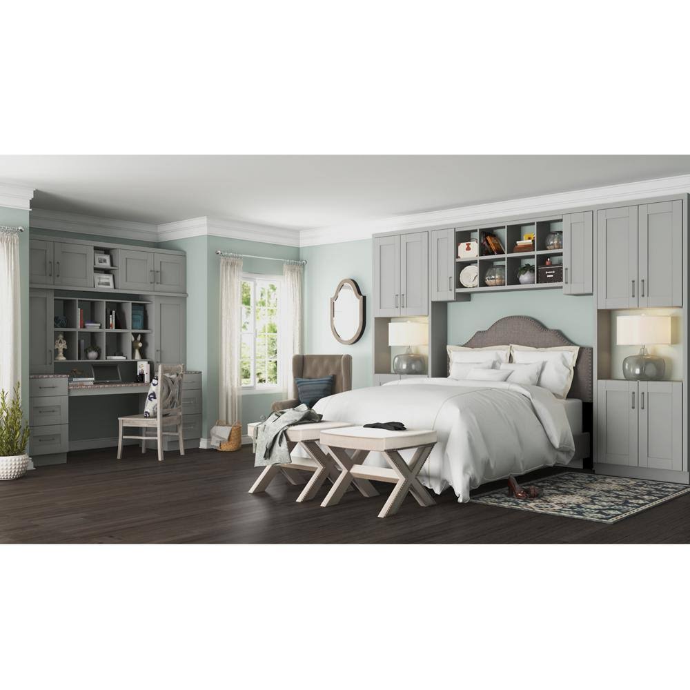 Dove Gray Farmhouse Apron-Front Sink Base Kitchen Cabinet Z985792