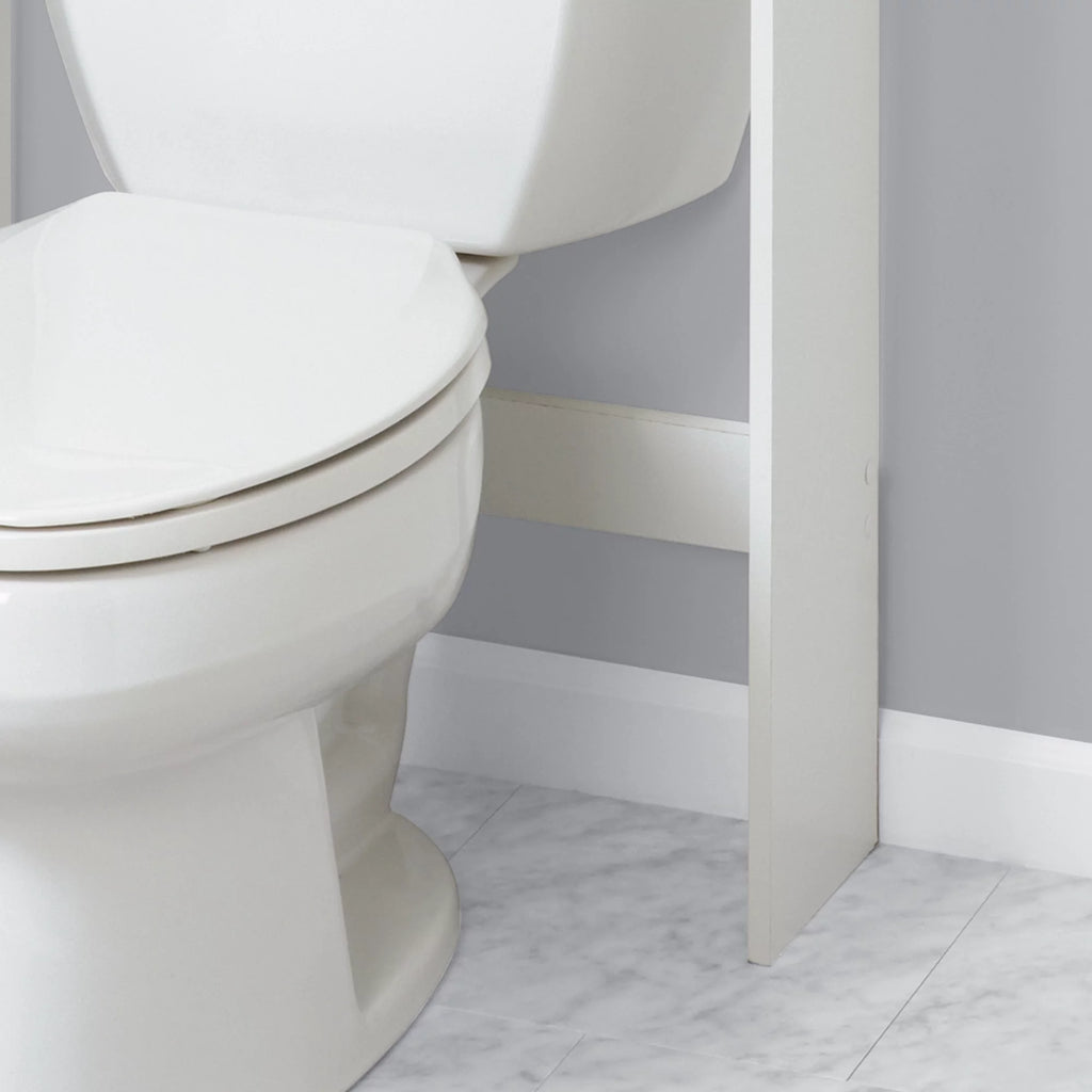 White Bathroom Spacesaver with Cabinet and 3 Shelves I297674