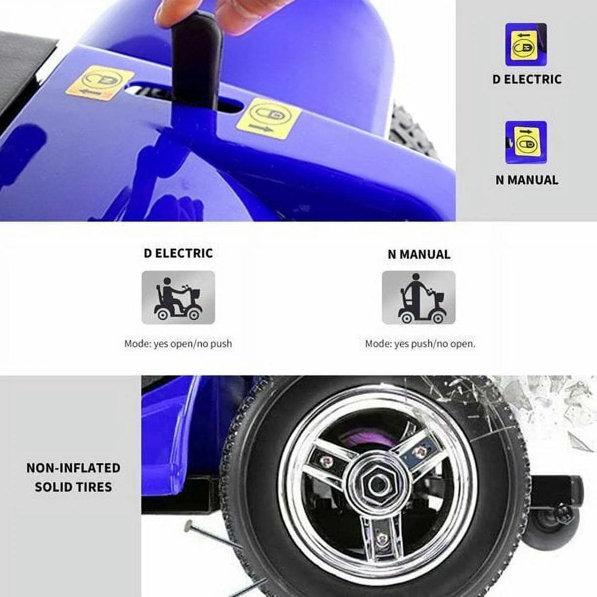 4 Wheel Folding Electric Mobility Scooter Y14951