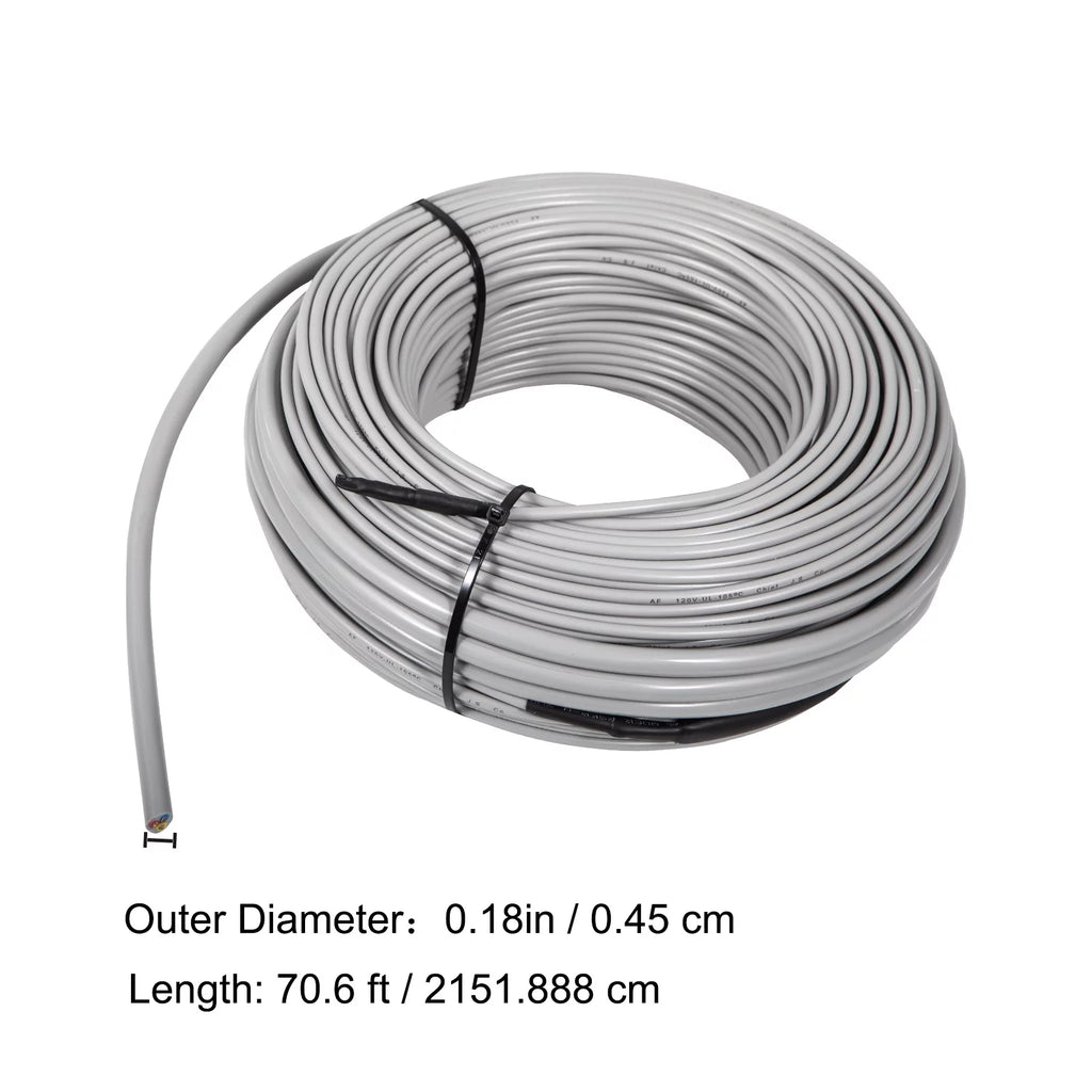 Floor Heating Cable 21.4 Square Feet Waterproof Insulated with Temperature Control Panel D402