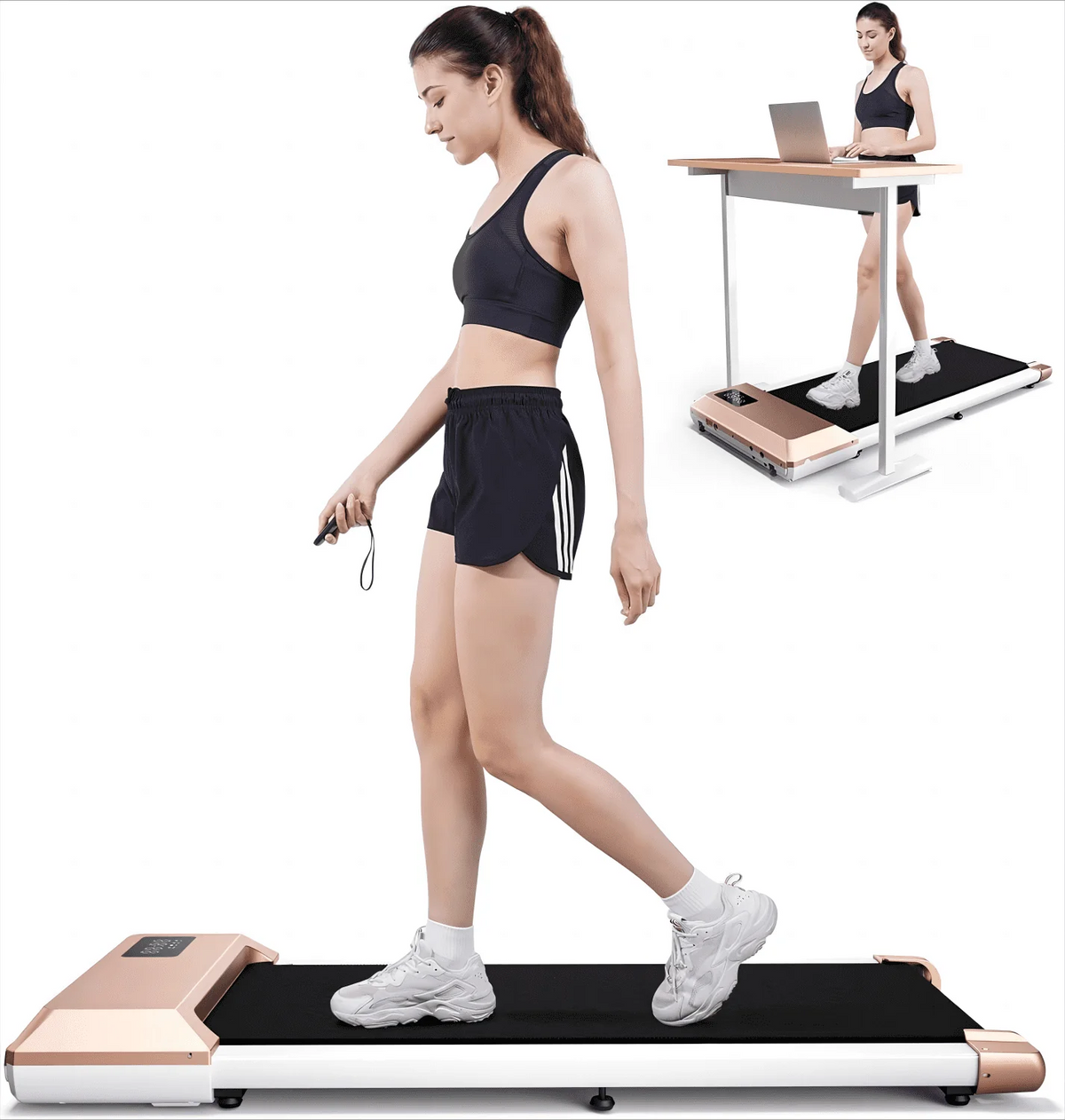 2.5Hp Ultra-Quiet Walking Pad Treadmill with Remote Control X60881