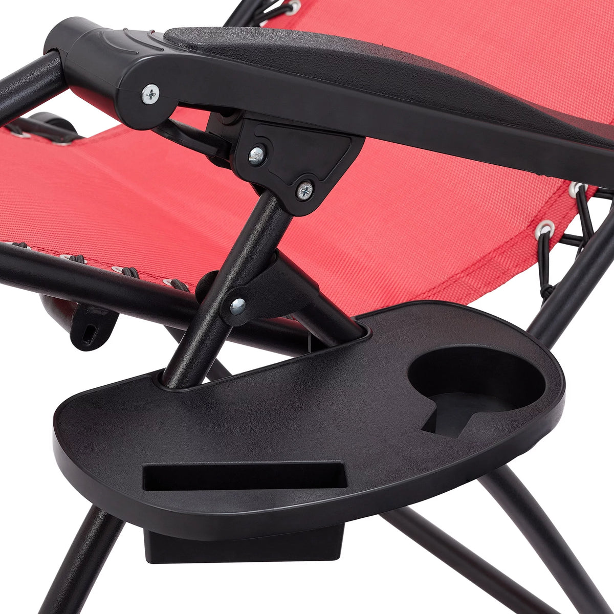 Zero-Gravity Lounge Chair with Pillow and Cup Holder Set of 2 M524124