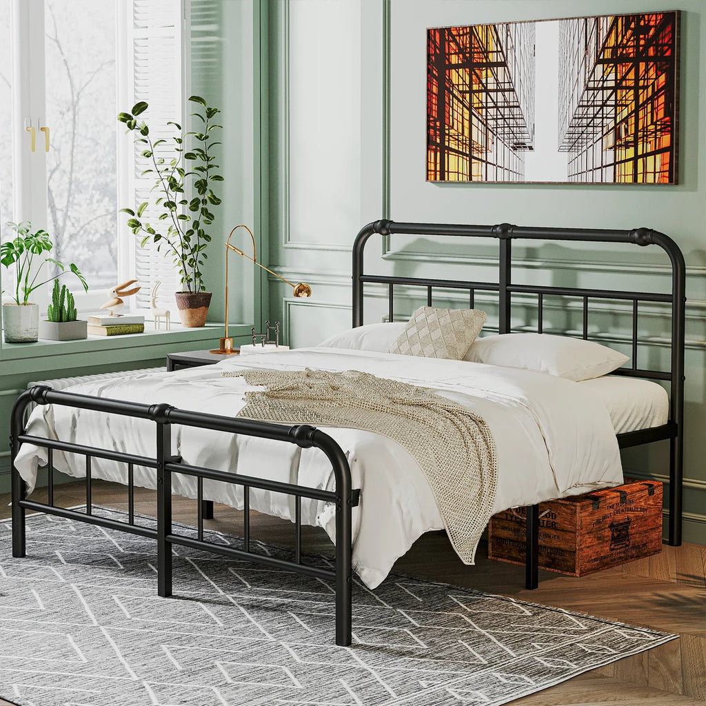 King Bed Frame with Headboard and Footboard G2799