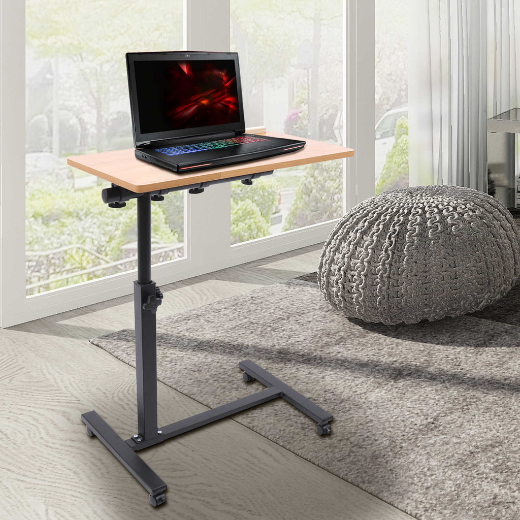 Rolling Laptop Desk Height Adjustable Tilt Tray W49787