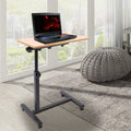 Rolling Laptop Desk Height Adjustable Tilt Tray W49787