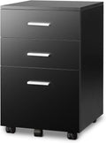 3 Drawer Wood Mobile File Cabinet J96201