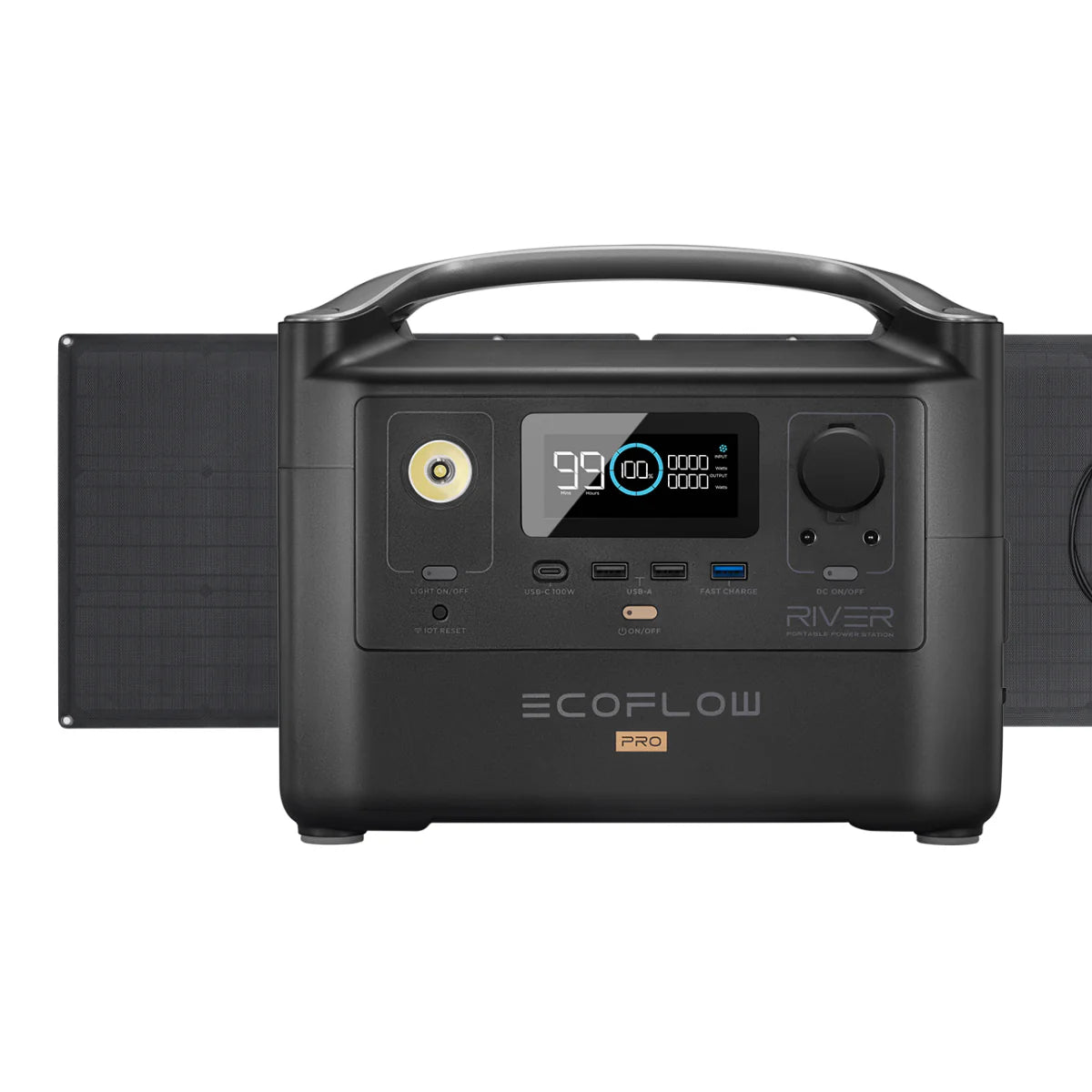 RIVER Pro Portable Power Station and Portable Solar Panel P381