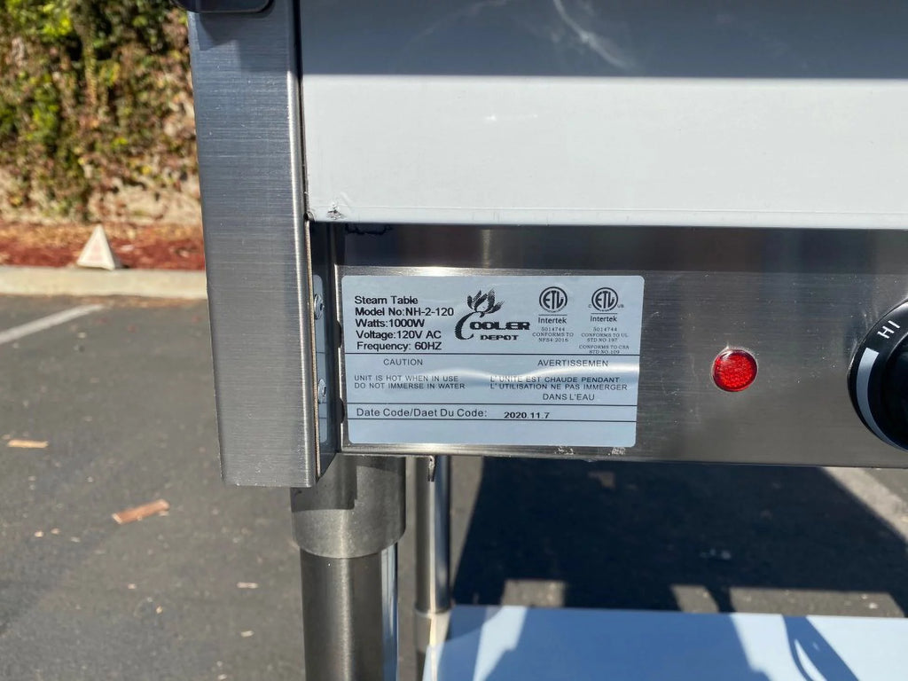 2 plate warmer and dry steam table S95806