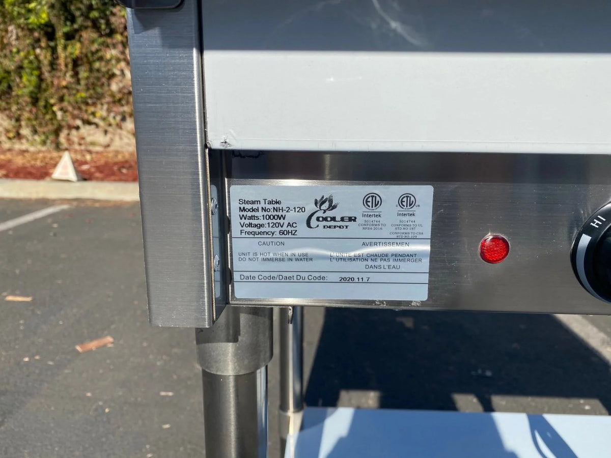 2 plate warmer and dry steam table S95806