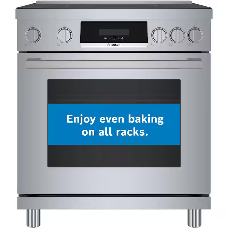 30 in. 3.9 cu ft 4 Element Freestanding Induction Range in Stainless Steel Z588