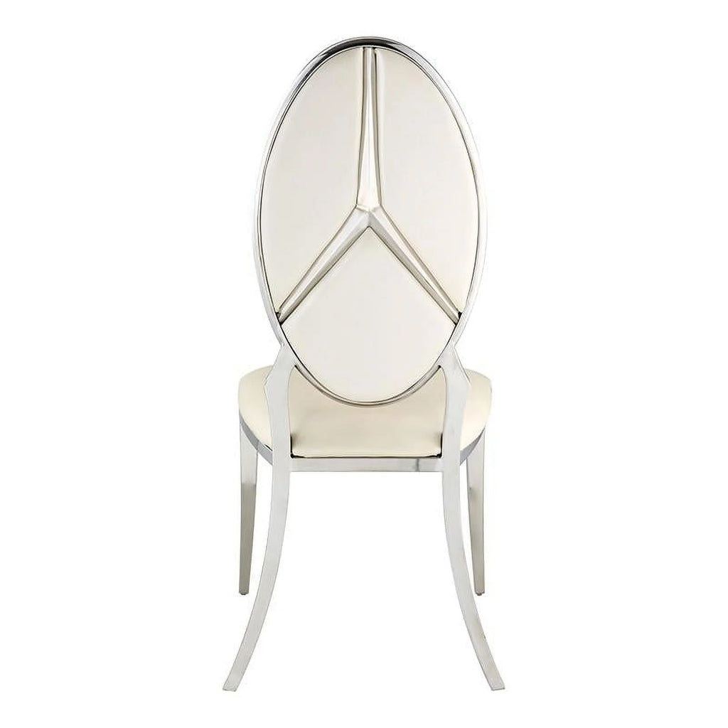 Beige Faux Leather Side Chair Set of 2 B481