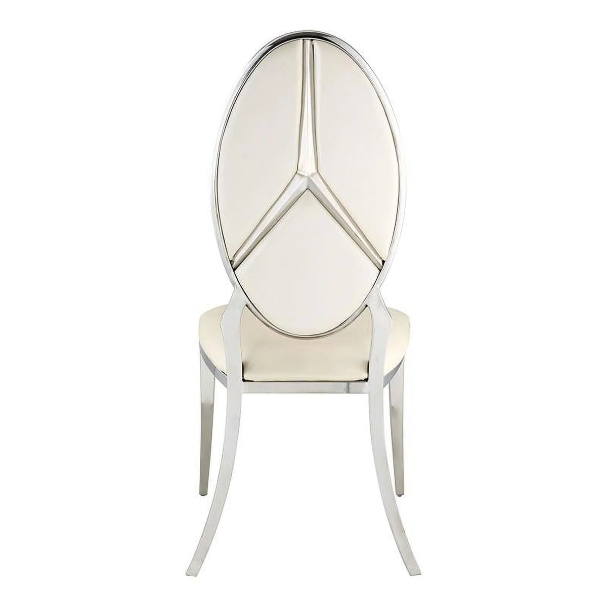 Beige Faux Leather Side Chair Set of 2 B481