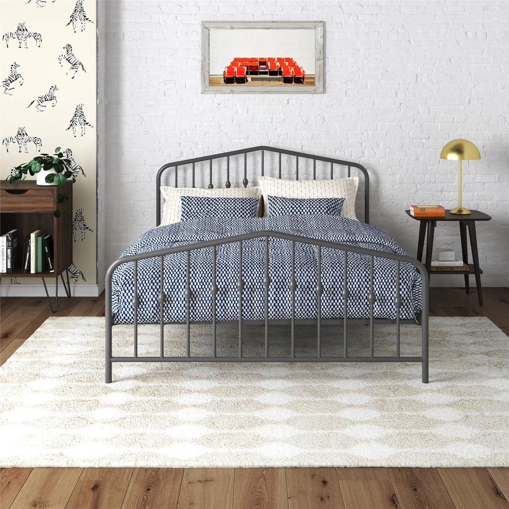 Queen Black Metal Bed F618984