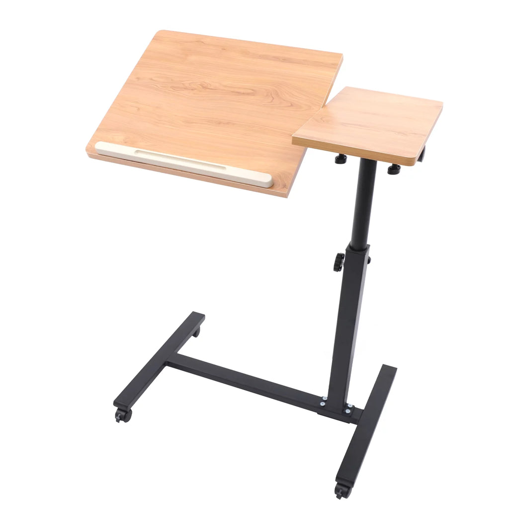 Rolling Laptop Desk Height Adjustable Tilt Tray W49787