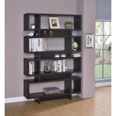 Cappuccino Geometric Bookcase H197