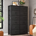 Black 12 Drawer Fabric Dresser H19759
