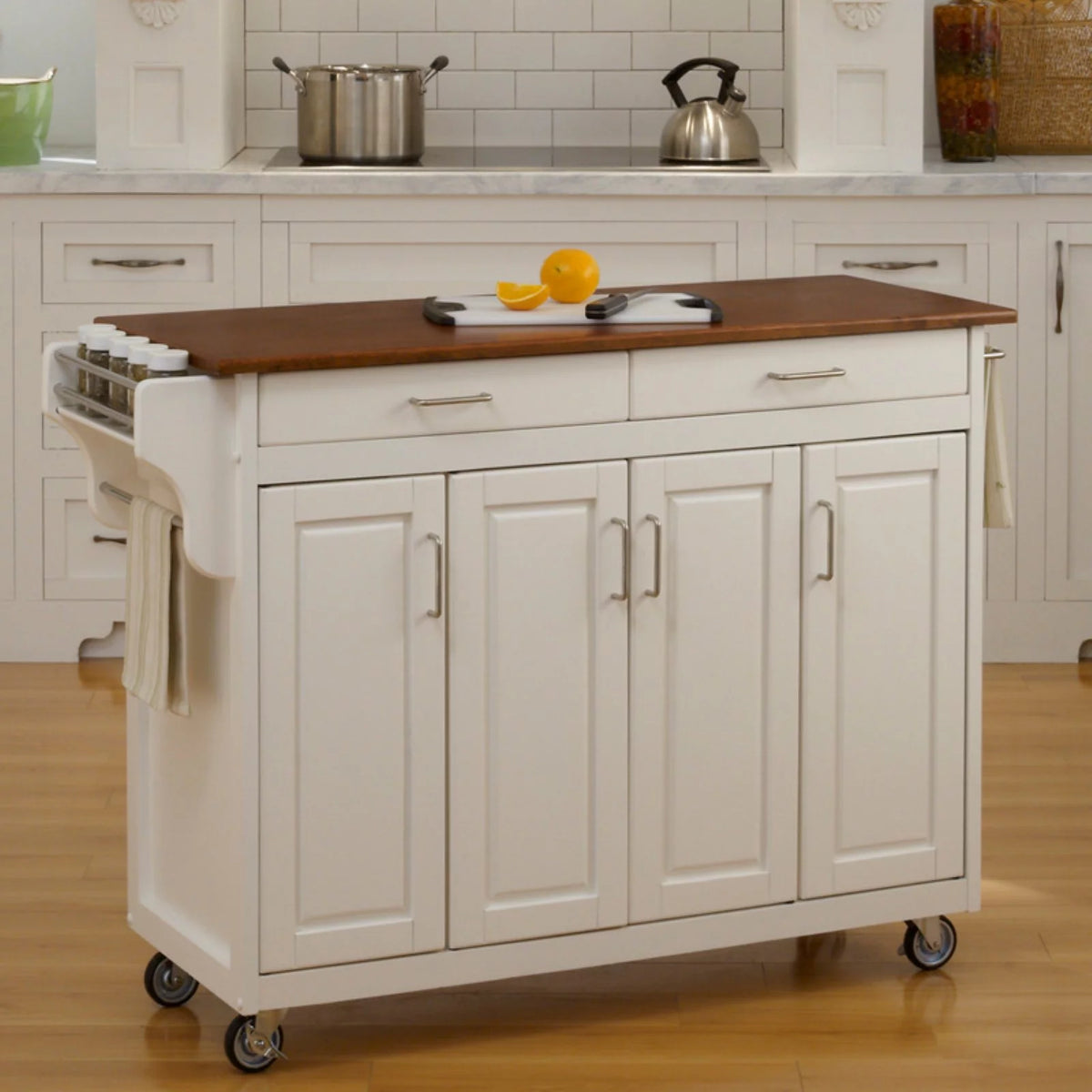 Wood Rolling Kitchen Cart N67817