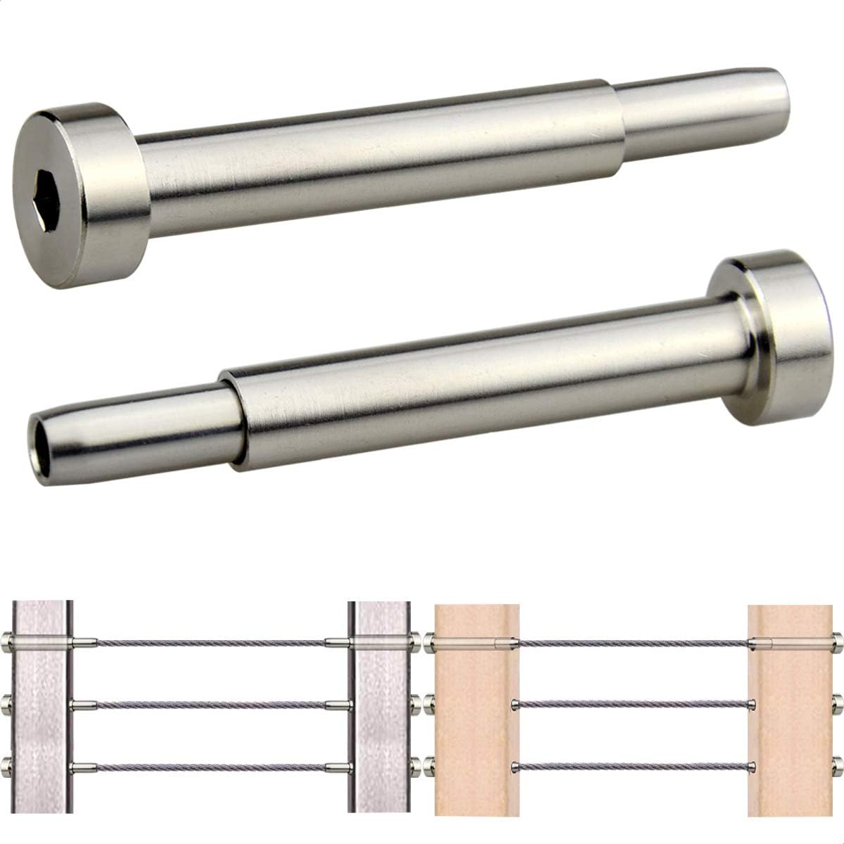 20 Pcs 3/16 Invisible Turnbuckle Kit T316 Stainless Steel Cable Railing Hardware Kit U2986