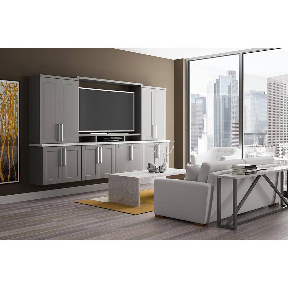 Dove Gray Farmhouse Apron-Front Sink Base Kitchen Cabinet Z985792