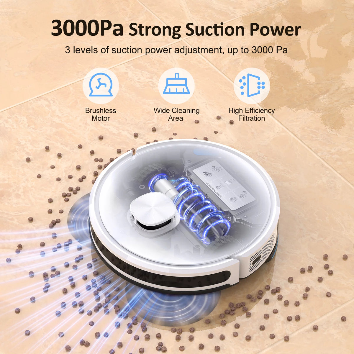 Robot Vacuum Cleaner and Mop Combo with WiFi Voice Control L78299