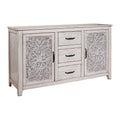 Wooden Dresser with 2 Cabinets and 3 Drawers Y1311