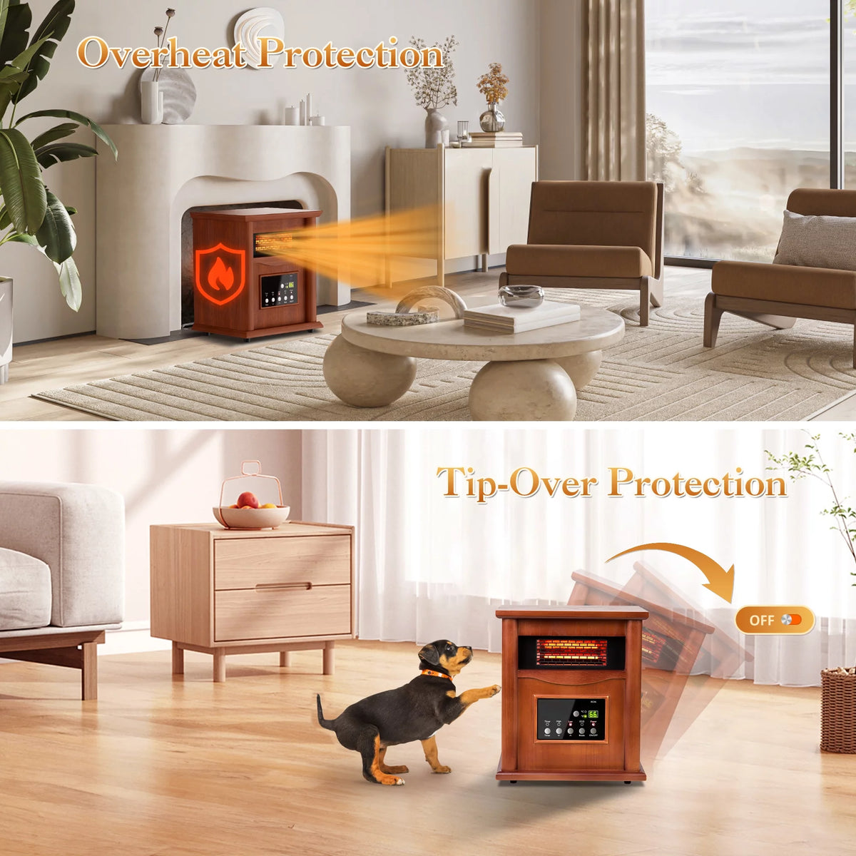 1500W Electric Infrared Quartz Space Heater U5486
