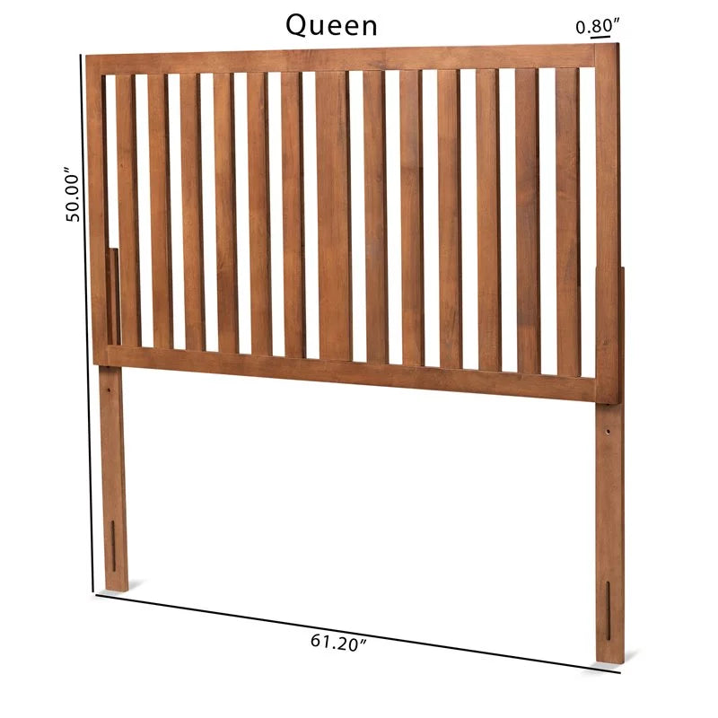 Ash Walnut Finished Wood Full Size Headboard W36728