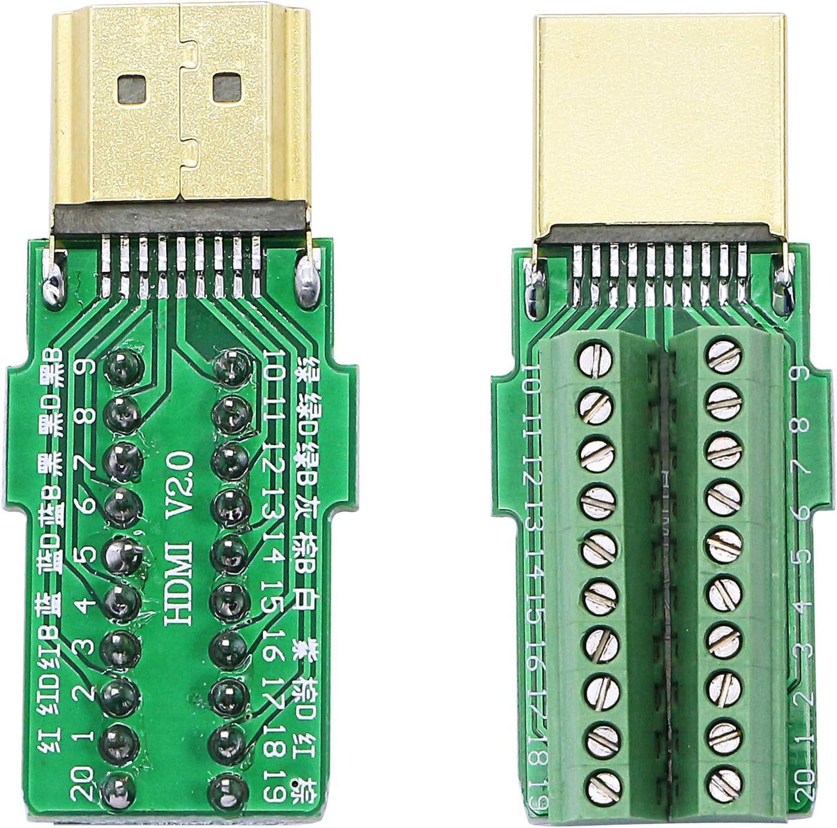 HDMI Solderless Adapter Gold Plated Connector with Plastic Cover Screwdriver O842707
