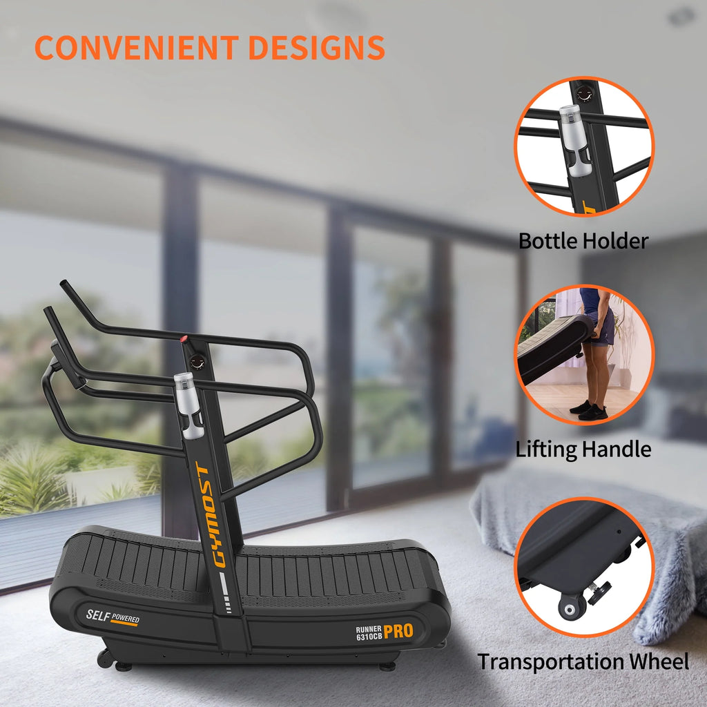 Manual Curved Treadmill with 5” LED Screen F820