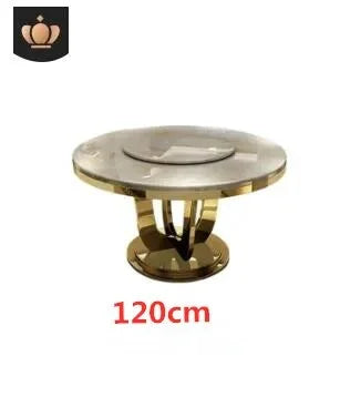 Round Marble Top Dining Table and Chair Set N50558