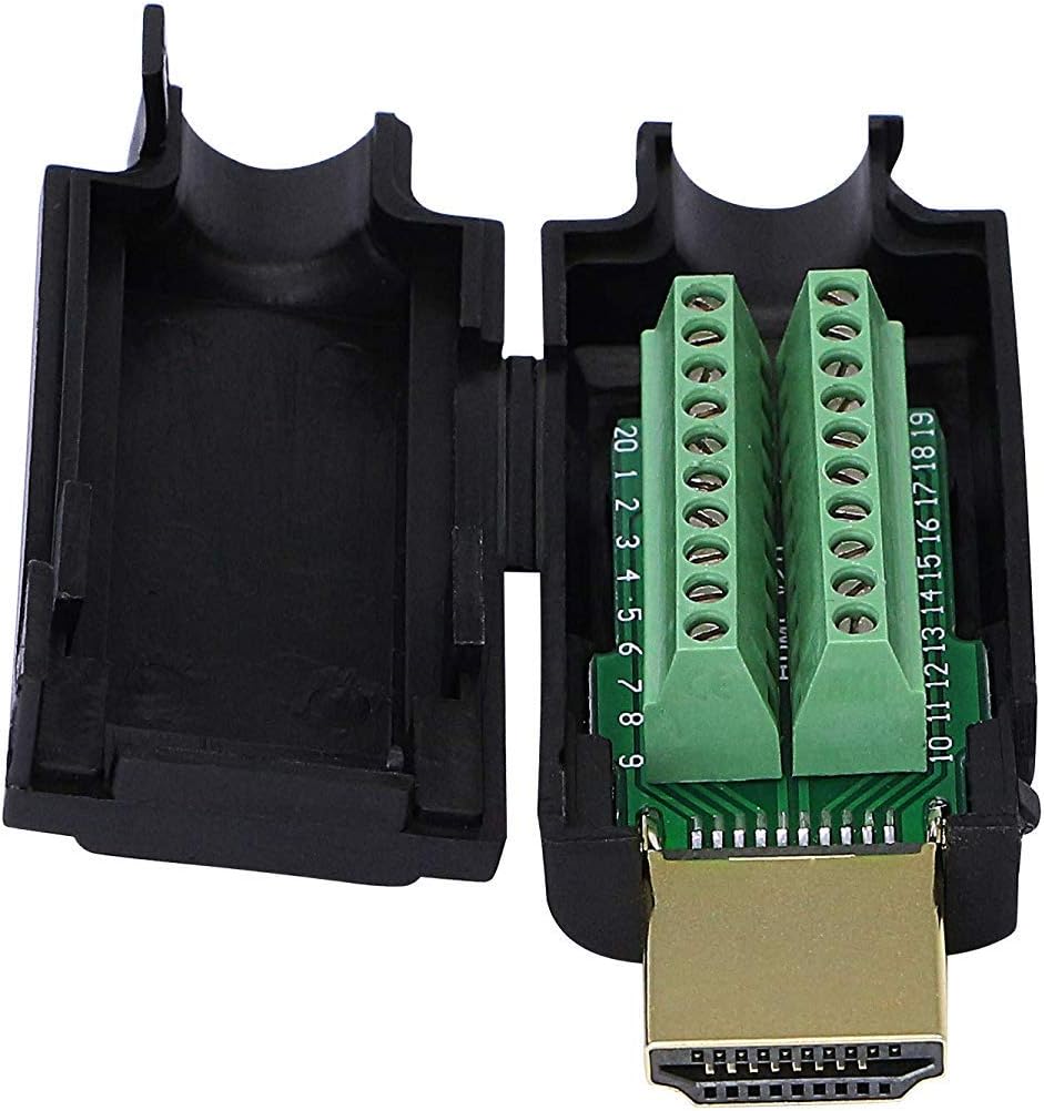 HDMI Solderless Adapter Gold Plated Connector with Plastic Cover Screwdriver O842707