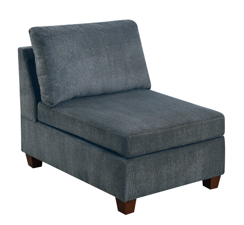Grey Chenille 6pc Modular Sofa Set Z498