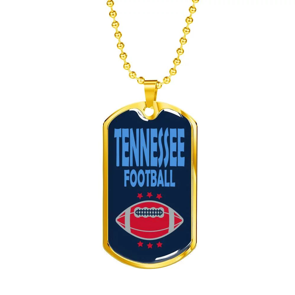 Stainless Steel or 18k Gold Dog Tag Necklace V572