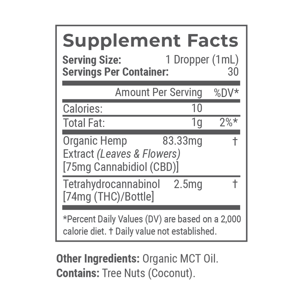 900mg Organic Full Spectrum CBD Tincture (Unflavored) M245