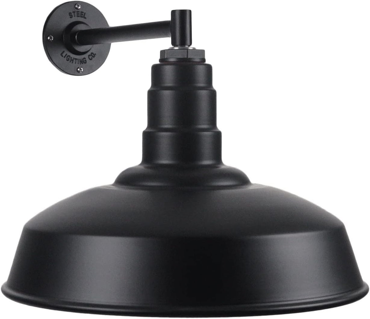 Matte Black Outdoor Wall Mounted Barn Light W33878