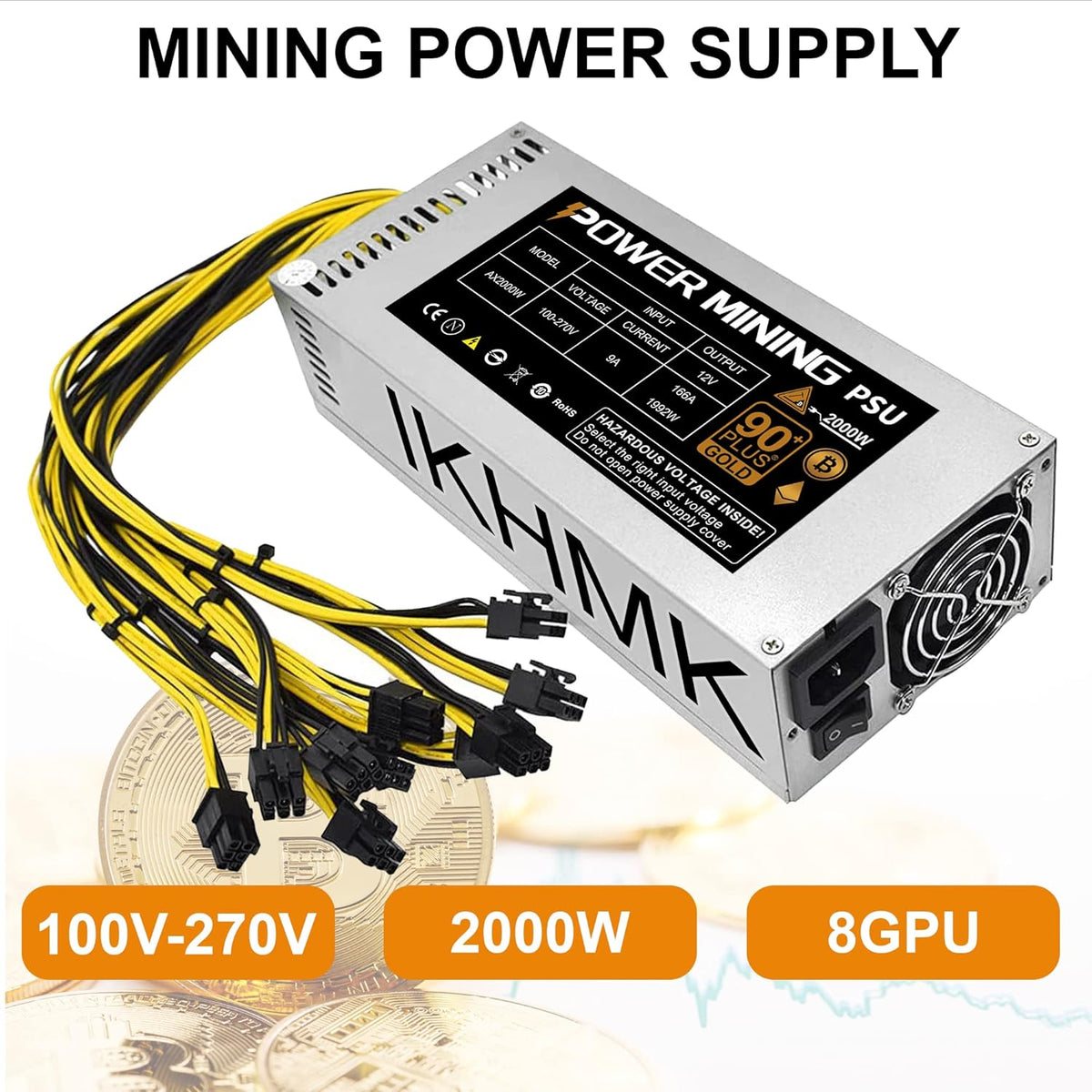 2000W 2U Mining Power Supply B213557