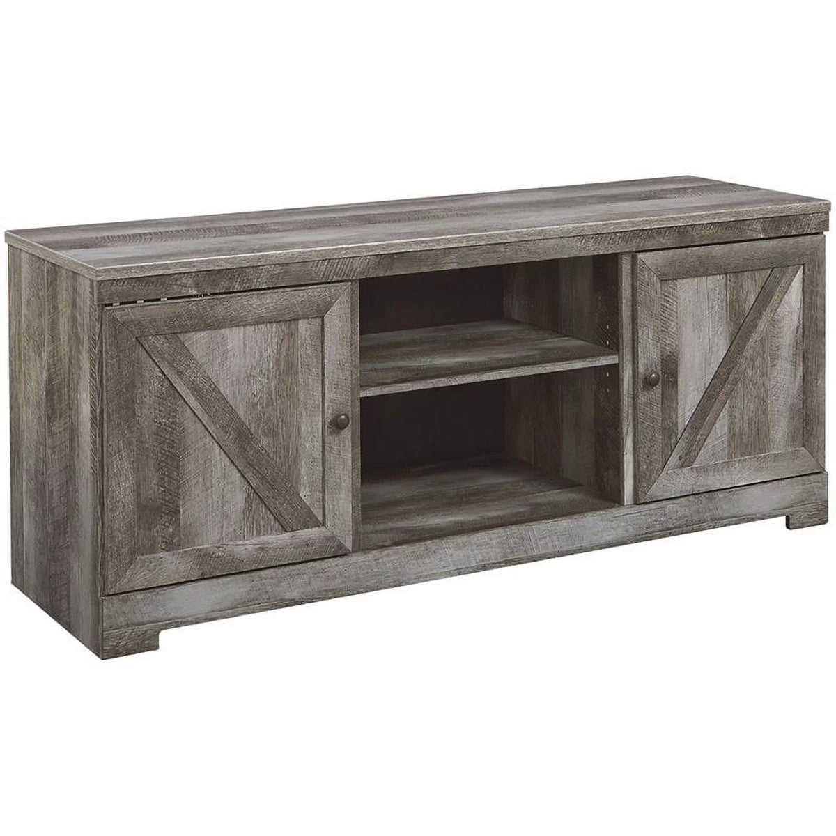 2-Piece Set with 63" TV Stand and Engineered Wood Pier in Gray Y63149