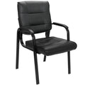 Leather Office Guest Chair with Metal Frame D80293
