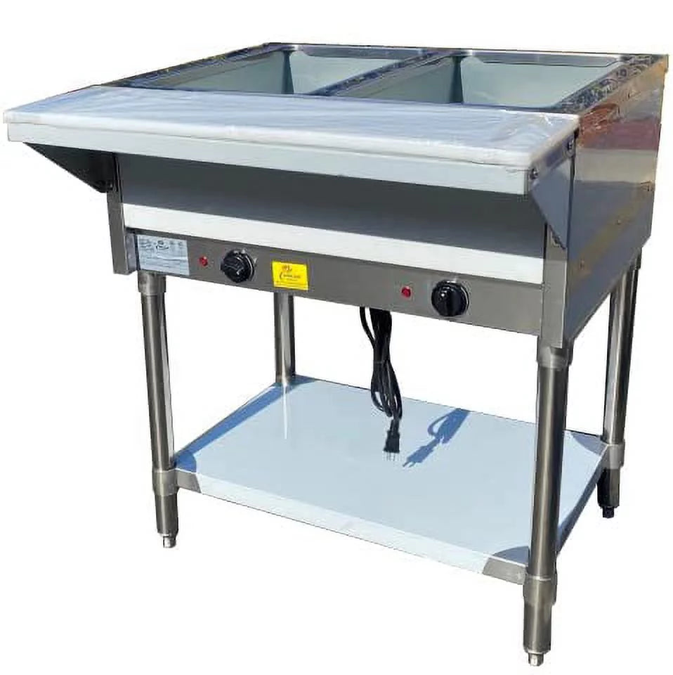 2 plate warmer and dry steam table S95806