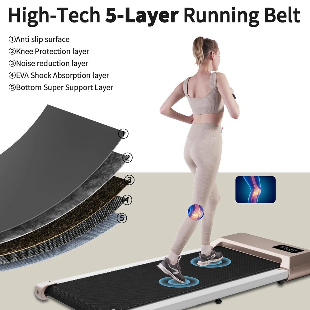 2.5Hp Ultra-Quiet Walking Pad Treadmill with Remote Control X60881