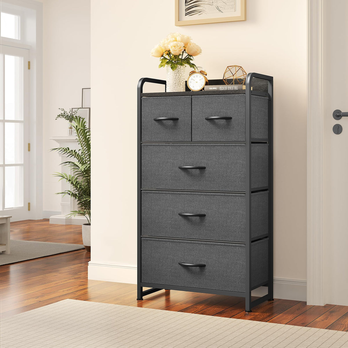 Fabric 5 Drawer Dresser A985